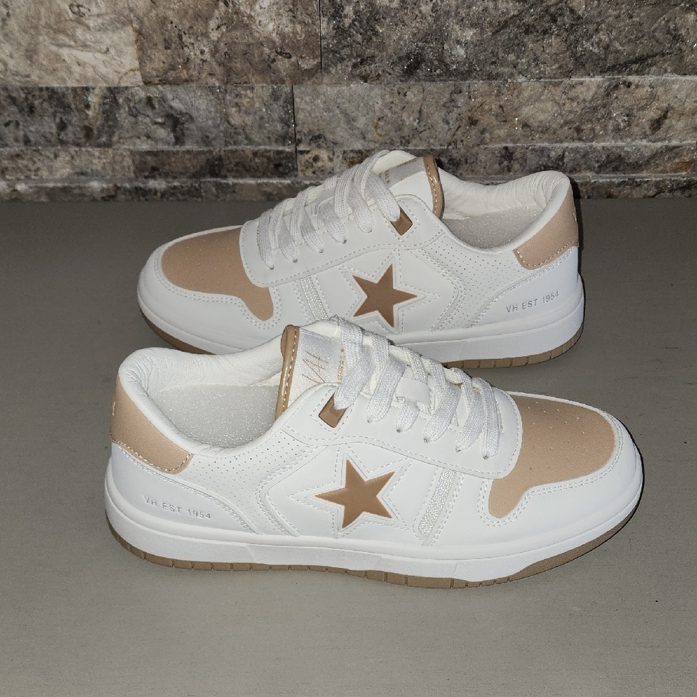 Vintage Havana Brand New White and Nude Star Sneakers